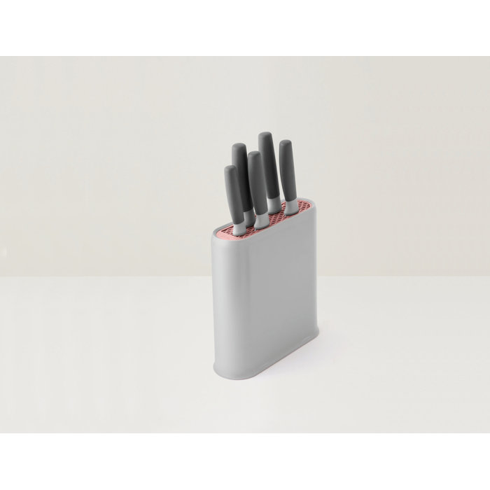 BergHOFF International Leo 6pc Stainless Steel Knife Set with Block